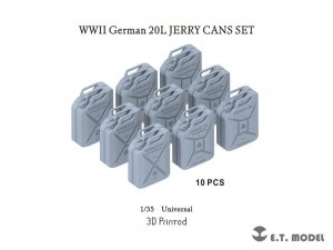 E.T. Model P35-242 WWII German 20L JERRY CANS SET(3D Printed) 1/35