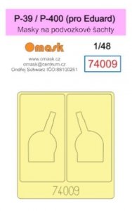 Omask 74009 P-39/P-400 (for Eduard) wheelbay yellow masking tape 1/48