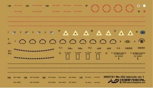HobbyDecal ST48007V1 Me-262 Stencils ver 1 1/48