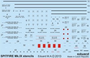 Eduard D48015 Spitfire stencils 1/48