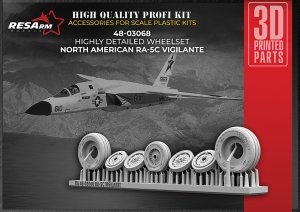 RESArm 72-03068 RA-5C VIGILANTE - Wheels under load (3D resin printing) 1/72