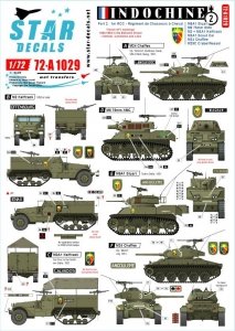 Star Decals 72-A1029 Indochine # 2. 1er RCC - Regiment de Chasseurs a Cheval 1/72