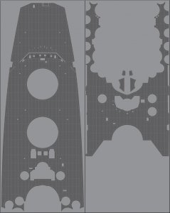 Pontos 35009WD1 IJN Yamato 1945 Coal Black Wooden Deck set (1:350)