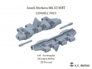 E.T. Model P35-055 Israeli Merkava Mk.III MBT Workable Track ( 3D Printed ) 1/35