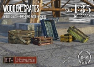 RT-Diorama 35654 3D Resin Print: Wooden Crates 1/35