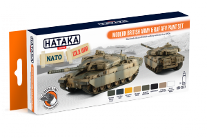 Hataka HTK-CS77 Modern British Army & RAF AFV paint set 8x17ml