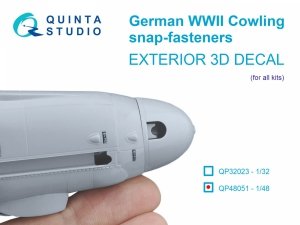Quinta Studio QP48051 German WWII Cowling Snap-Fasteners (All kits) 1/48