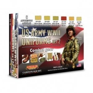 Lifecolor CS18 Acrylic paint set American Uniforms Set 2 6x22ml