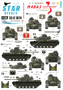 Star Decals 35-C1074 M48A3 Late model 1/35
