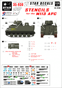 Star Decals 35-930 Stencils for the M113 APC 1/35