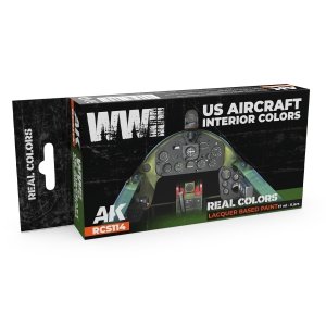 AK Interactive RCS114 WWII US Aircraft Interior Colors 6x17ml