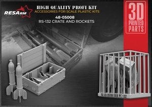 RESArm 48-05008 Crate and RS-132 rockets (3D resin printing) 1/48