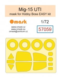 Omask 57059 Mig-15 UTI Mask (for Hobby Boss Easy kit) yellow masking tape 1/72