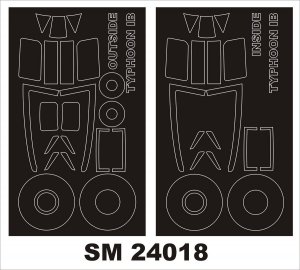 Montex SM24018 TYPHOON Ib CAR DOOR AIRFIX 1/24