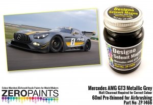 Zero Paints ZP-1466 Mercedes AMG GT3 Metallic Grey (Matt) Paint 60ml