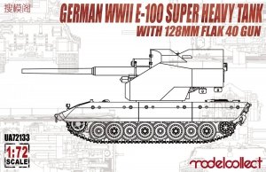 Modelcollect UA72133 German WWII E-100 super heavy tank with 128mm flak 40 gun (1:72)