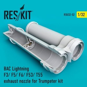 RESKIT RSU32-0052 BAC LIGHTNING F3/ F5/ F6/ F53/ T55 EXHAUST NOZZLES FOR TRUMPETER KIT 1/32