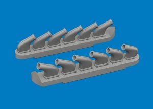 Eduard 672445 P-51D exhaust stacks PRINT for ARMA HOBBY 1/72