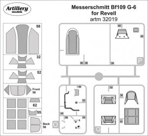 Fly ARTM32019 Messerschmitt Bf 109 G-6 masks for Revell 1/32