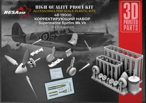 RESARM 48-19000 FULL UPGRADE KIT Supermarine Spitfire Mk.Vb. (3D resin printing) 1/48