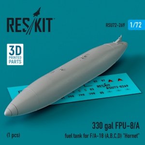 RESKIT RSU72-0269 330 Gallon FPU-8/A fuel tank for F/A-18 (A,B,C,D) Hornet (1 pcs) (3D printed) 1/72