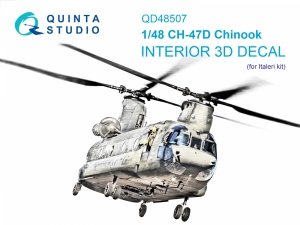 Quinta Studio QD48507 CH-47D 3D-Printed coloured Interior on decal paper (Italeri) 1/48