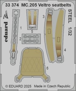 Eduard 33374 MC.205 Veltro Seatbelts Italeri 1/32