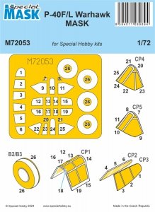 Special Hobby M72053 P-40F/L Warhawk Mask (For Special Hobby Kits) 1/72