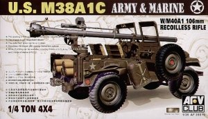 AFV Club 35S19 M38A1C 1/4T 106mm Rec.Rifle (1:35)