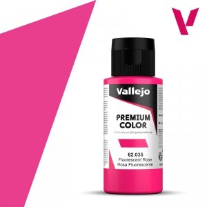 Vallejo 62035 Fluorescent Rose - Premium Color 60ml