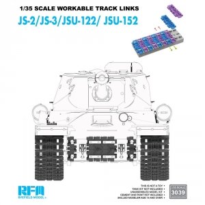 Rye Field Model 3039 JS-2/JS-3/JSU-122/JSU-152 Workable Track Links 1/35