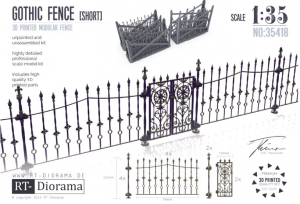 RT-Diorama 35418 Gothic Fence short 1/35