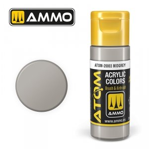 AMMO of Mig Jimenez 20003 ATOM COLOR Midgrey 20ml