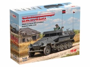 ICM 35105 Beobachtungspanzerwagen Sd.Kfz.251/18 Ausf.A WWII German Observation Vehicle with crew 1/35