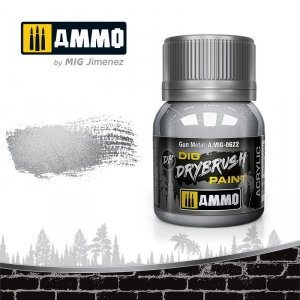 Ammo of Mig 0622 DRYBRUSH Gun Metal 40ml