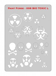 Paint Forge PFST006M STENCIL - BIO TOXIC