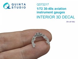 Quinta Studio QD72217 1930-1940s aviation instrument gaugies (for all kits) 1/72
