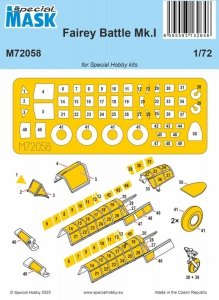 Special Hobby M72058 Fairey Battle Mk.I Mask (For Special Hobby) 1/72