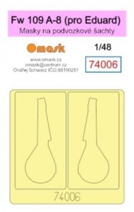 Omask 74006 Fw 190 A-8 (for Eduard) wheelbay yellow masking tape 1/48