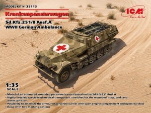 ICM 35113 Krankenpanzerwagen Sd.Kfz. 251/8 Ausf А, livery variant for the Eastern Front, 1941-42 1/35