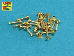 Aber 16110 Turned imitation of Hexagonal bolts &amp;amp;amp;amp;amp; nuts 1,6 x 4,0 mm x 15 pcs. And 1,6mm nuts x 10 pcs. (1:16)