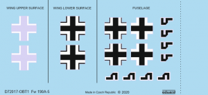 Eduard D72017 Fw 190A-5 national insignia EDUARD 1/72
