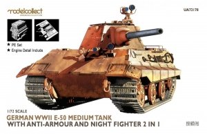 Modelcollect UA72178 Germany WWII E-50 Medium Tank with anti-armour and night fighter (2in1) 1/72