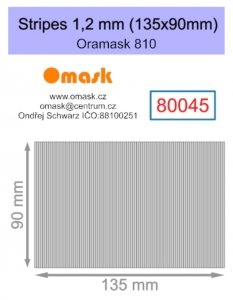 Omask 80045 Stripes 1,2 mm (135x90mm) Oramask foil