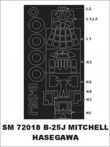 Montex SM72018 B-25J Mitchell HASEGAWA