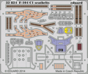 Eduard 32824 F-104 C1 seatbelts ITALERI 1/32