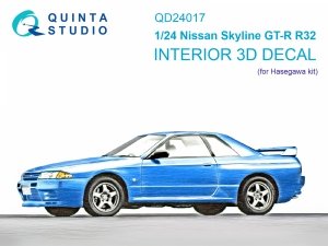Quinta Studio QD24017 Nissan Skyline GT-R R32 3D-Printed coloured Interior on decal paper (Hasegawa) 1/24