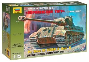 Zvezda 3616 Pz. Kpfw. VI Tiger II Ausf. B (Porsche Turret) German Heavy Tank 1/35