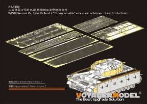 Voyager Model PEA450 WWII German Pz.Kpfw.IV Ausf.J Thoma shields wire mesh schürzen (Last Production) (FOR Boder 35008) 1/35
