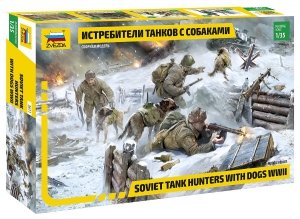 Zvezda 3611 Soviet Tank Hunters with Dogs WWII 1/35